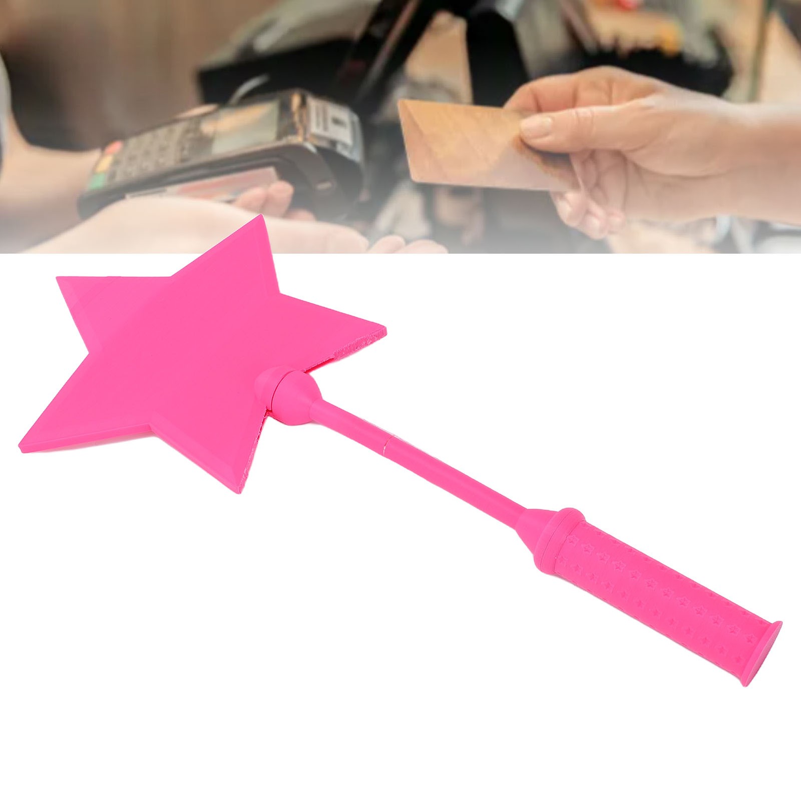 3D Printed Credit Card Wand Pink Fun Easy Transaction Tool