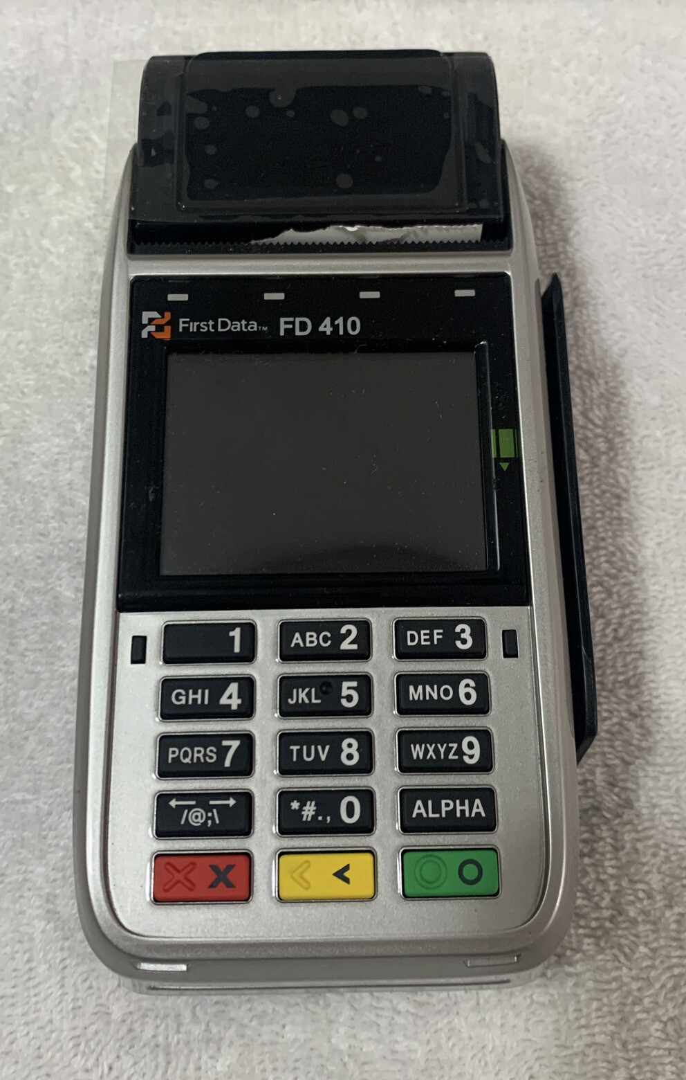 First Data FD 410 aAPT-103PUW Credit Card Payment Processing Terminal