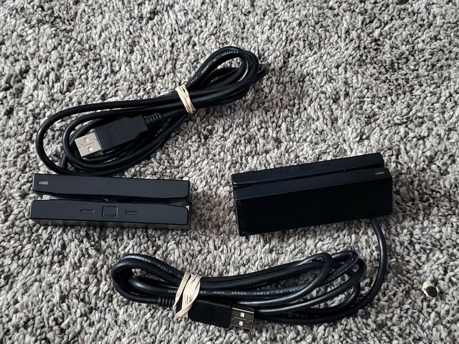 Semtek 9473 mini Swipe Reader USB Lot of 2 Both in Great Condition CC Swipe POS