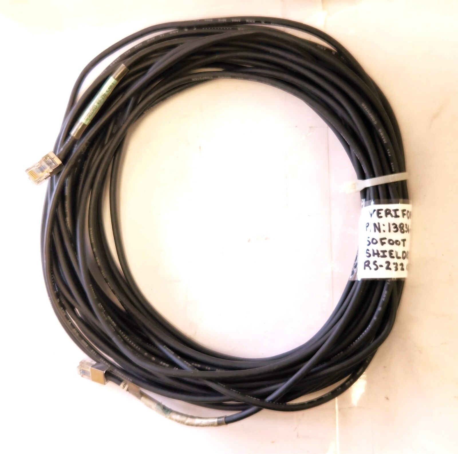 VERIFONE 13836-01, 13836-25, 13836-50 SHIELDED RS-232 CABLE LOT (NEW & USED)