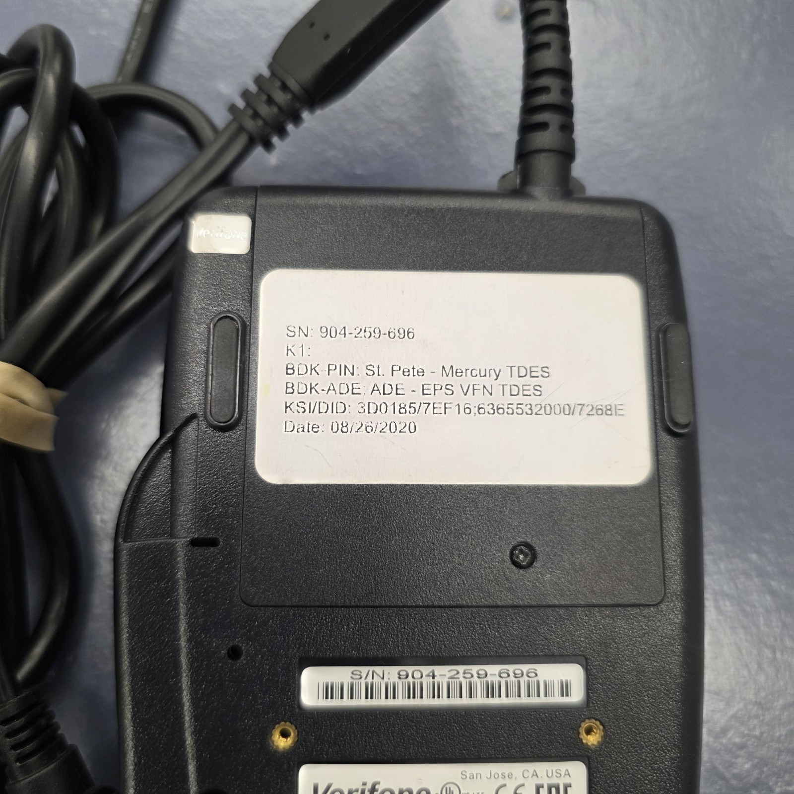 Verifone VX805 CTLS Credit Card Terminal Machine with Internet Cord Tested