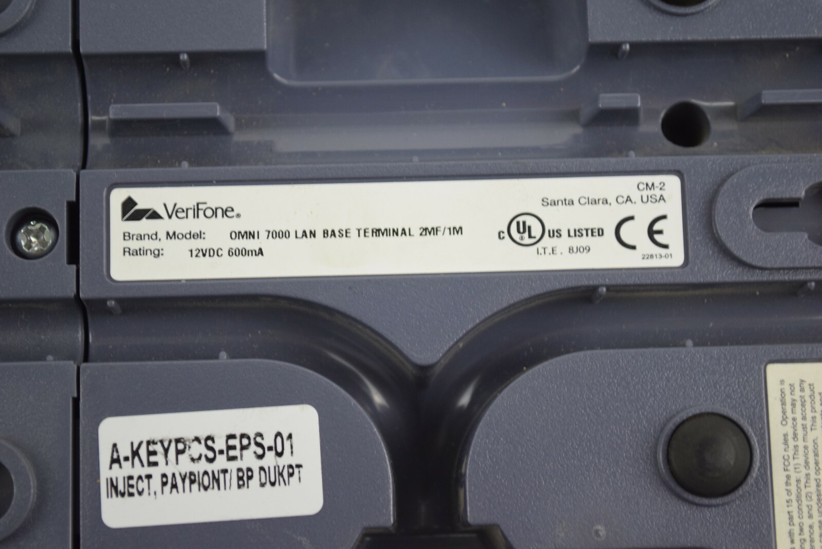 Verifone OMNI 7000 LAN Base Terminal Credit Card Reader