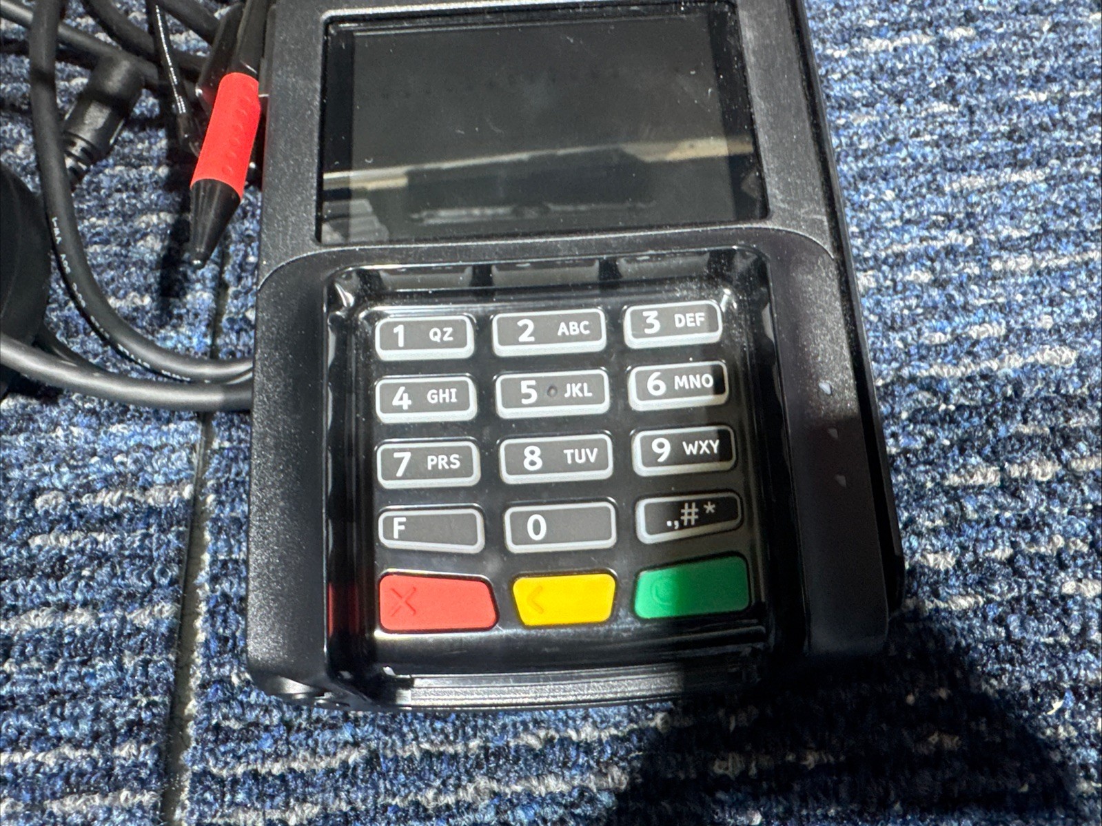 2 Ingenico Lane/5000 Credit Card Payment Terminal &Stylus w/USB. Nó Adapter.