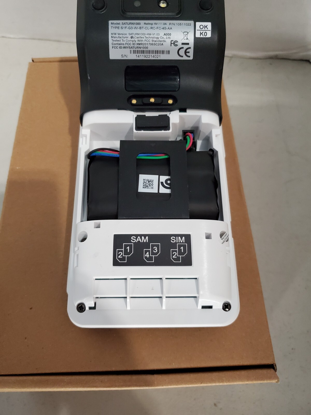 NOB Castle Technology Saturn1000 Android Wireless POS Terminal W/ AC #69