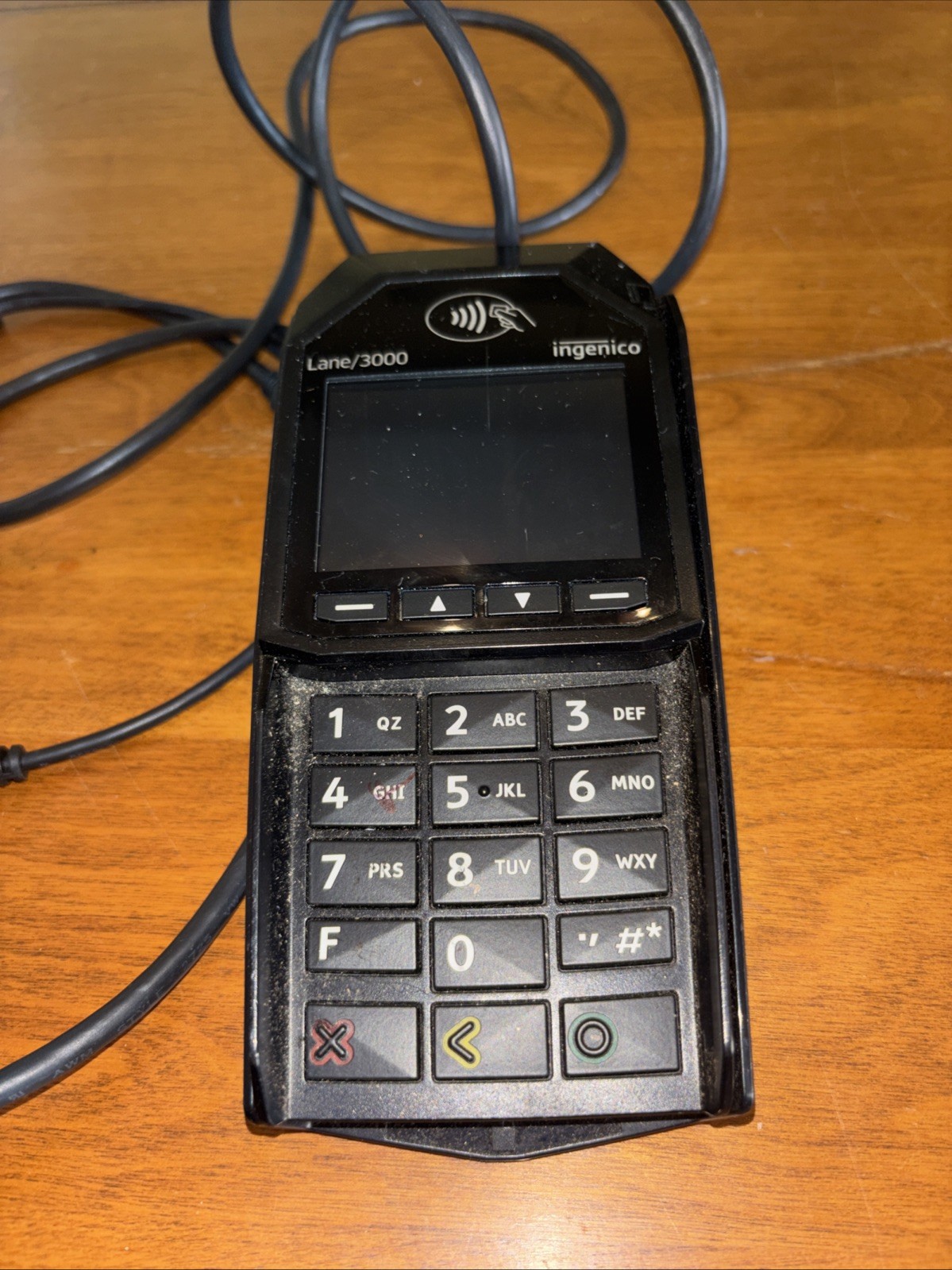 Ingenico Lane/3000 Credit Card Reader Terminal Tap To Pay Black With Cord