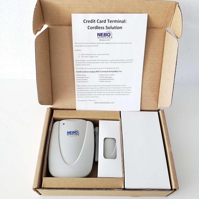 NEBO WIRELESS Cordless Link For Credit Card Terminals Dialup POS New In Box