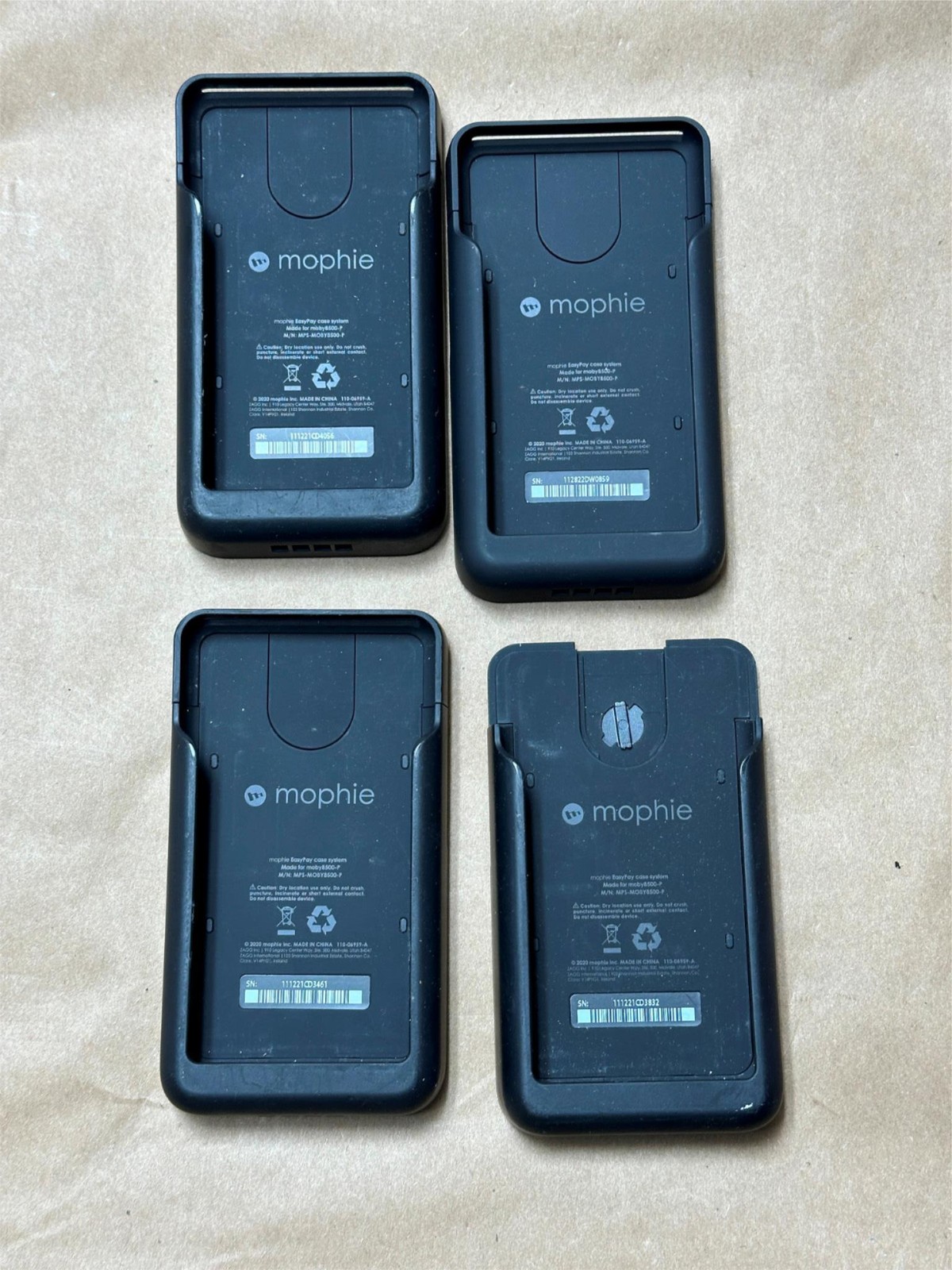 4x Pack Lot Mophie Moby8500-P Battery Case fo rIngenico Moby 8500
