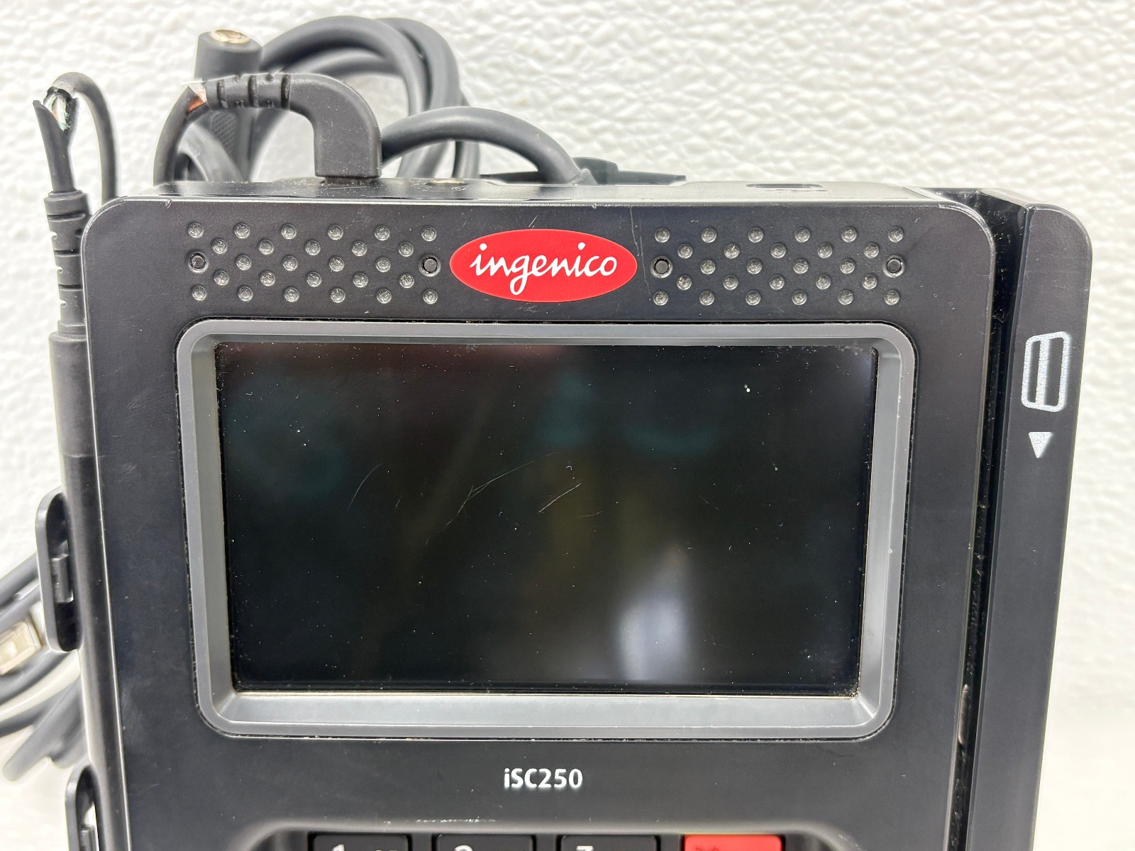 Ingenico ISC250 Credit Card Reader Payment Terminal w Stylus Pen & Power Adapter