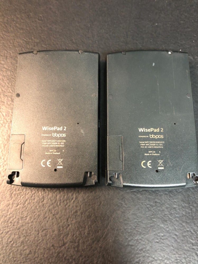 LOT OF 2 AbacusPay WisePad 2 model: WPC20