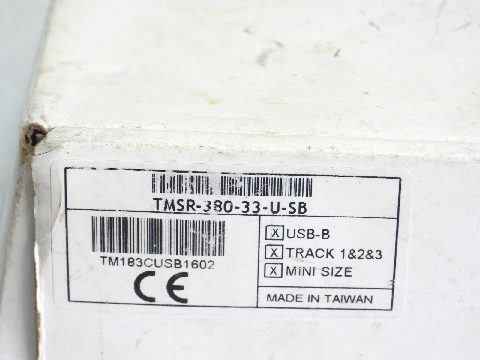 NOS TYSSO TMSR-380-33-U-SB COMPACT HEAVY-DUTY MAGNETIC STRIPE SWIPE CARD READER