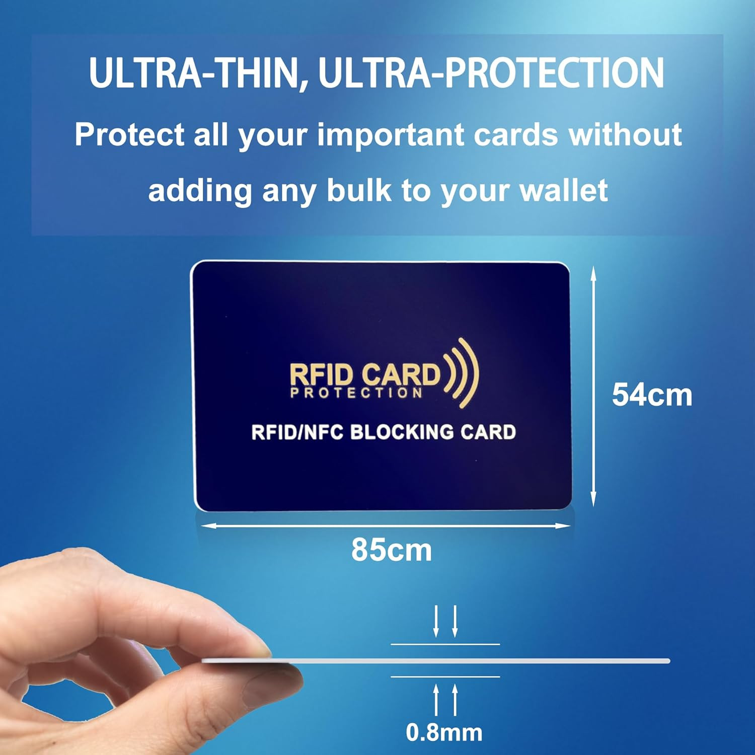 5-Pack RFID Blocking Cards | Contactless NFC/RFID Credit Card & Passport Protect