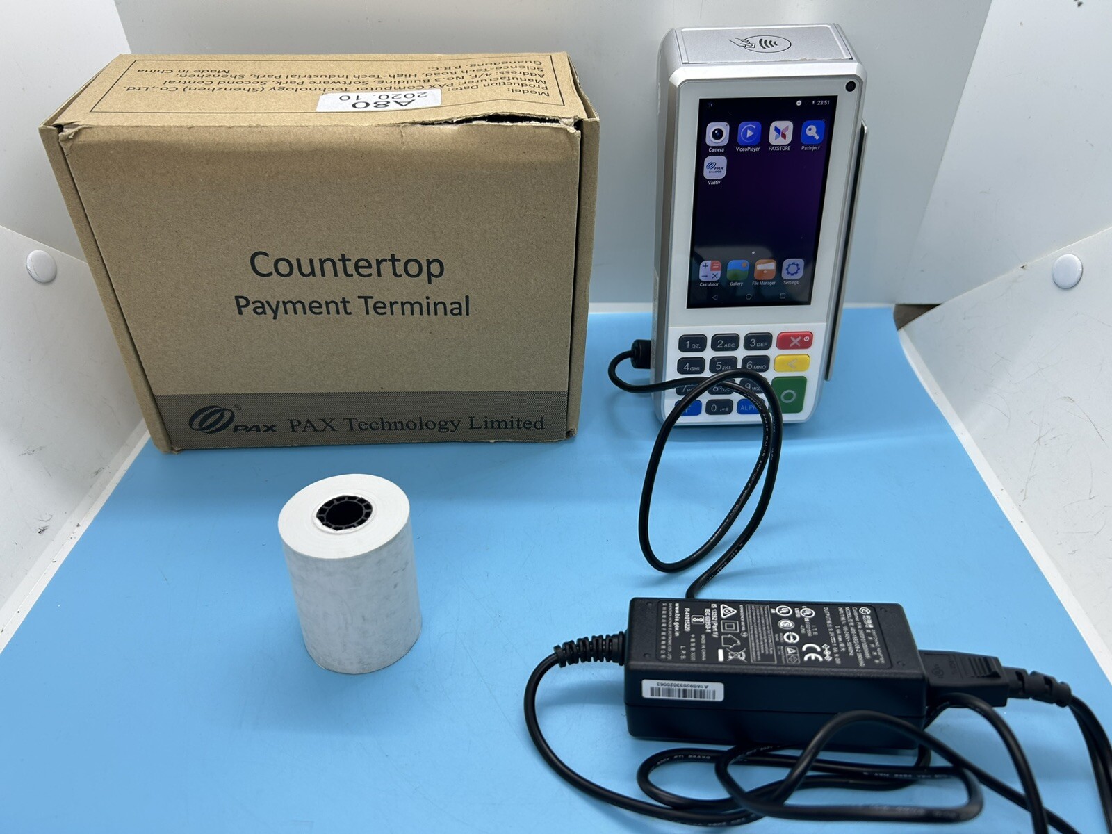 PAX A80 & POWER ADAPTER. Read