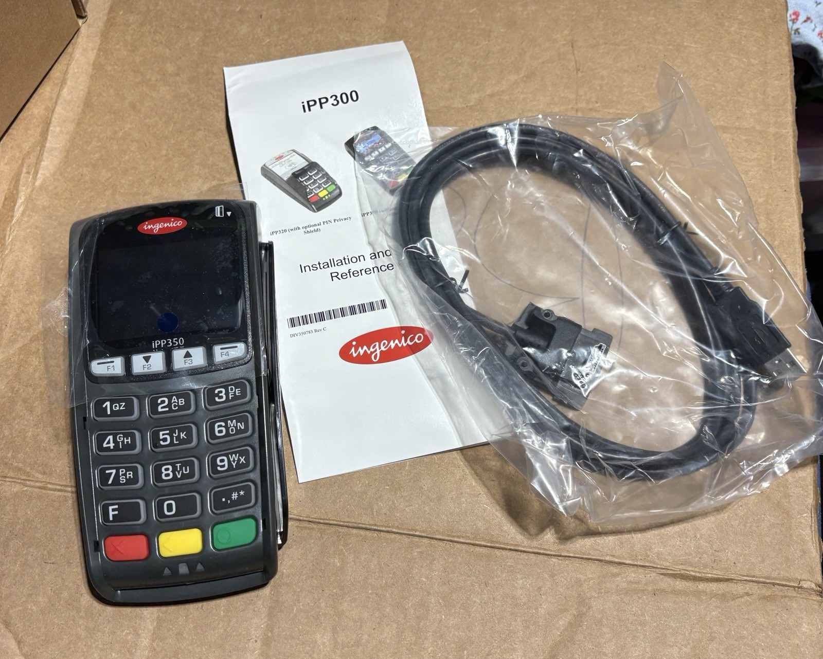 Ingenico IPP350 Credit/Debit Card Reader With Power Cord New