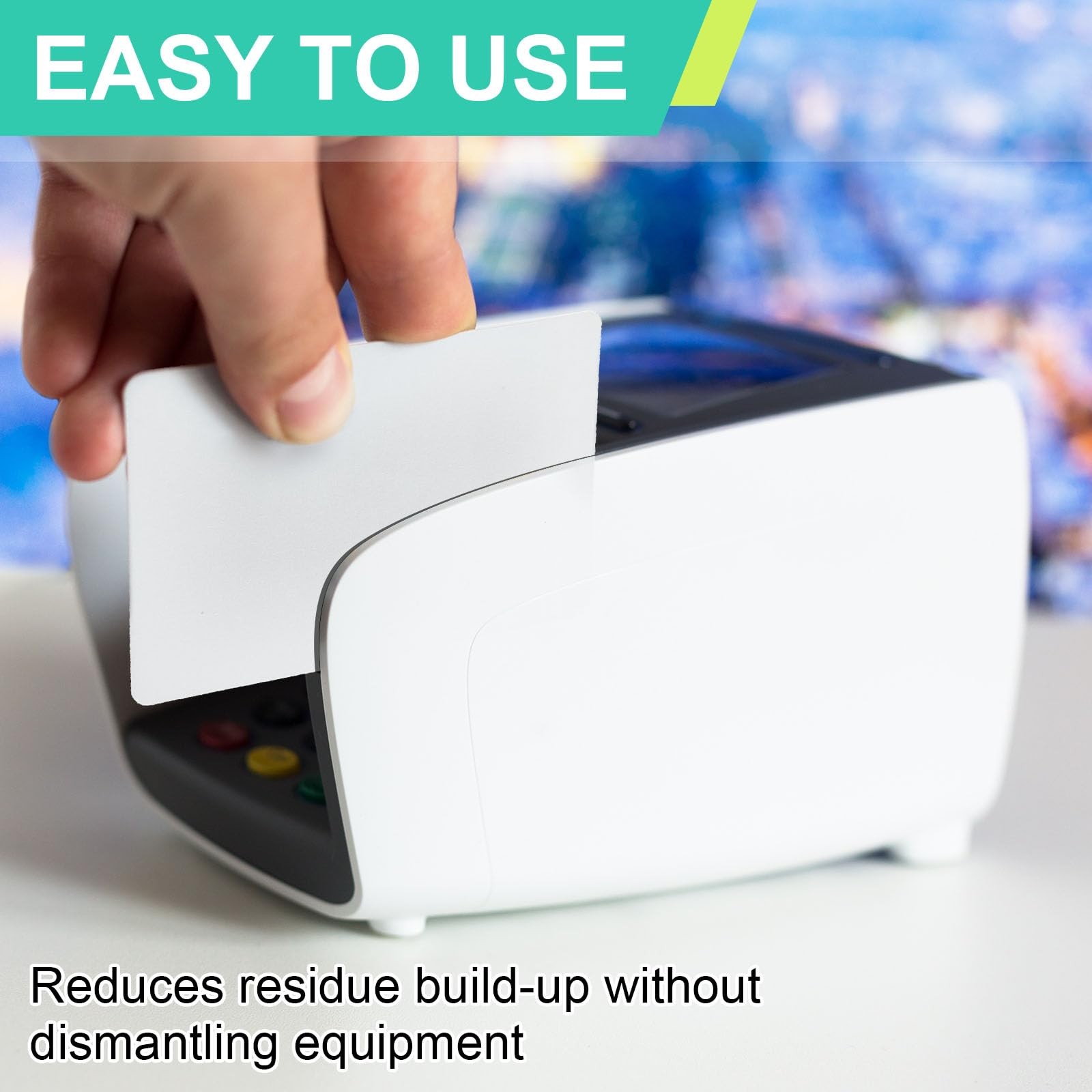 100 Pcs Credit Card Reader Cleaner Cards Dual Side Cr80 Reader Cleaning Scann…