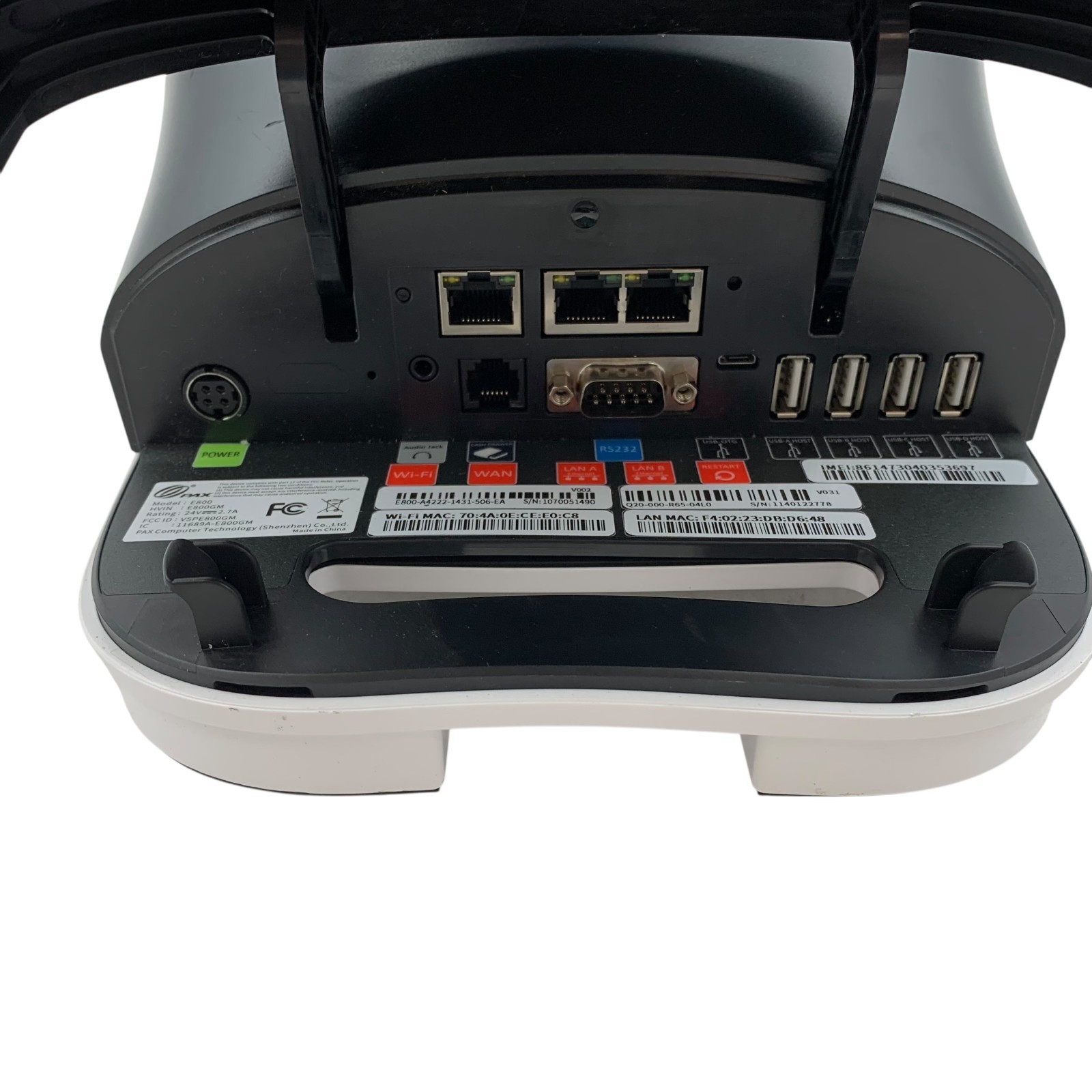 PAX E800 Point Of Sale System Android Payment Terminal Sold As Is