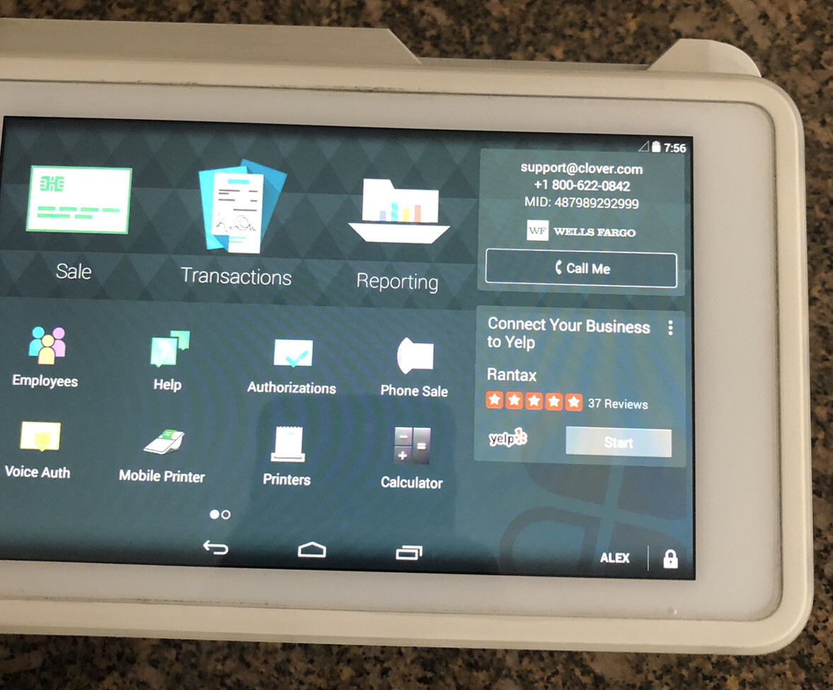 Clover Network Mobile 3G C201 – Handheld POS AS IS