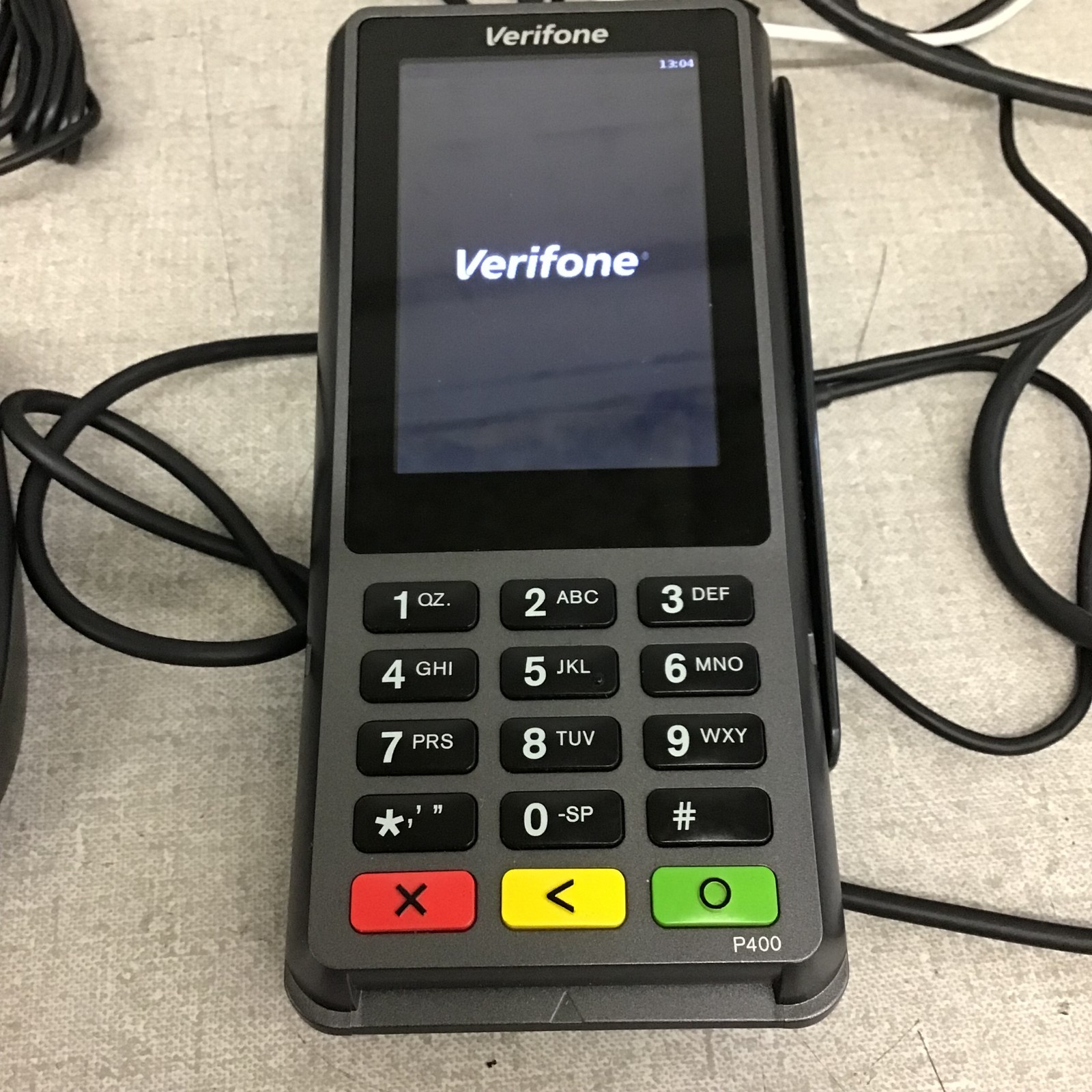 Verifone P400 Plus Stripe Lightspeed Credit Card Terminal TESTED Works w/ Cable