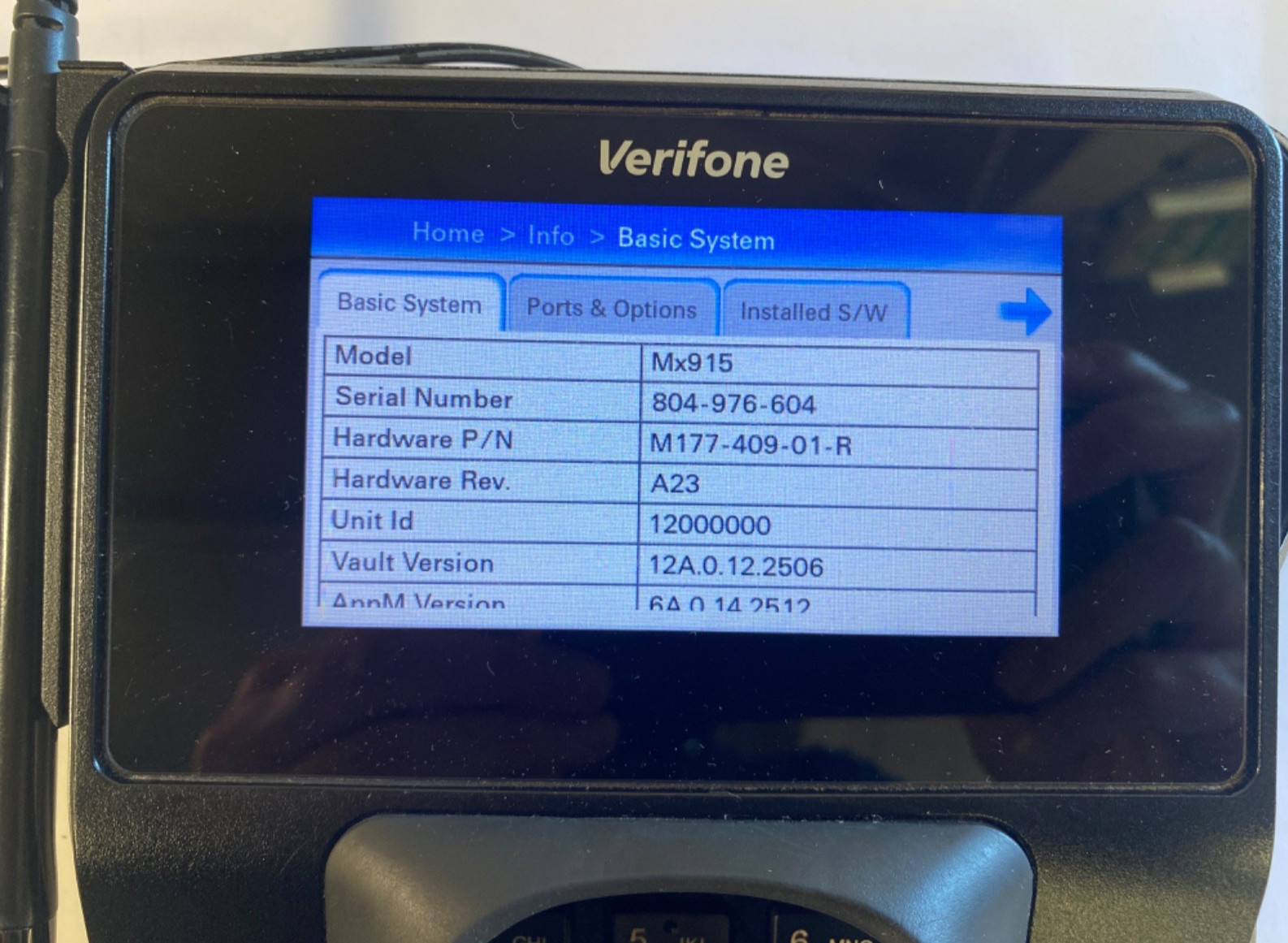 LOT OF 3* Verifone MX915 Credit Card Terminal M177-409-01-R Pinpad Keypad