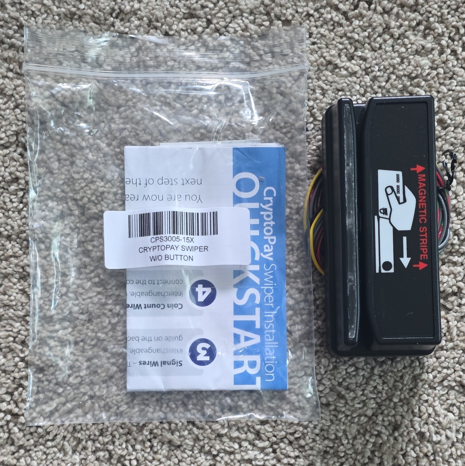 CryptoPay SW-48200 Wired Credit Card Reader Magnetic Stripe Swiper