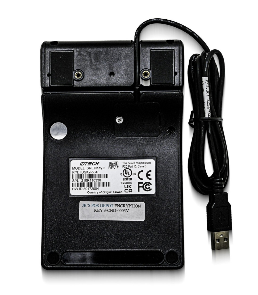 ID Tech SREDKey 10-Key KeyPad MagStripe for card payments Reader P/N: IDSK2-534E