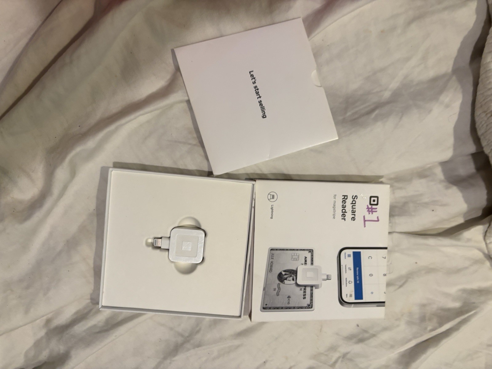 Square – Reader for Magstripe (with lightning connector) – Glossy White LOT of 5