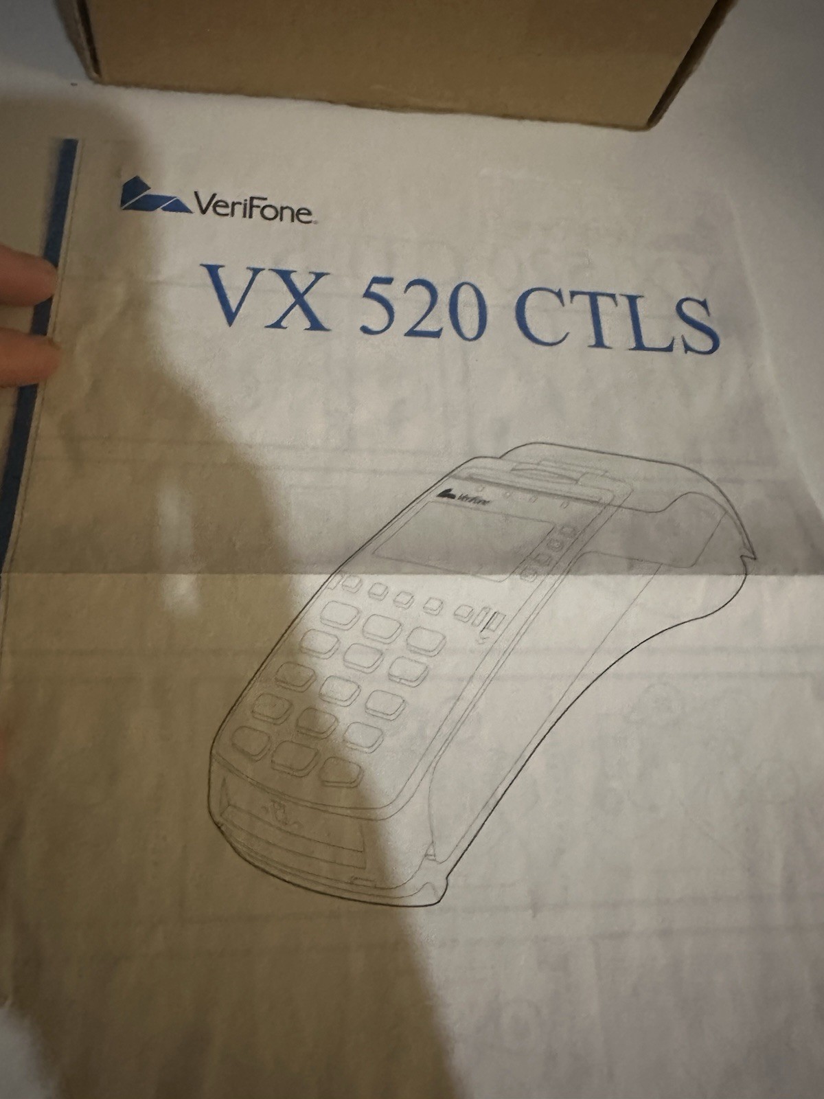 Verifone VX520 POS Credit Card Reader Machine w Print Paper Cords Hardly Used