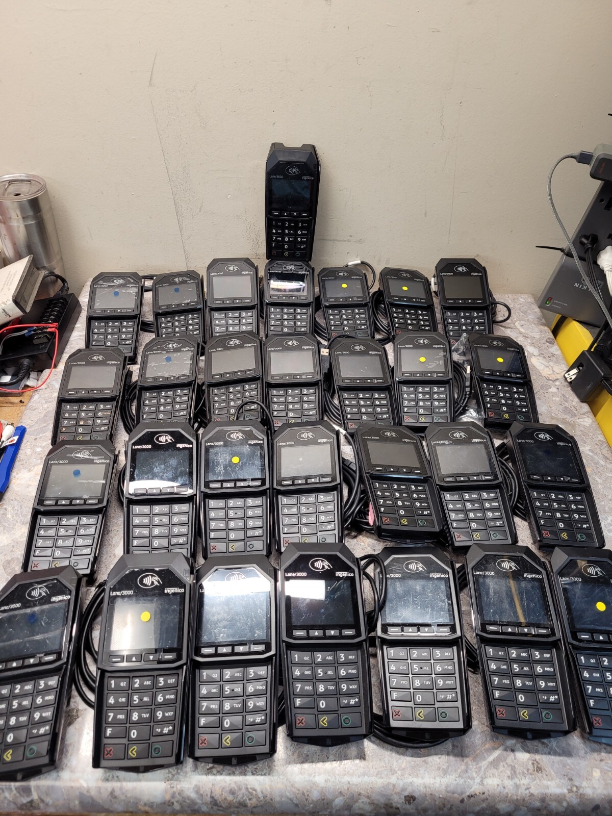 29x Ingenico Lane/3000 CL /ETH Pin-Pad Credit Card Terminals w/ USB Cords