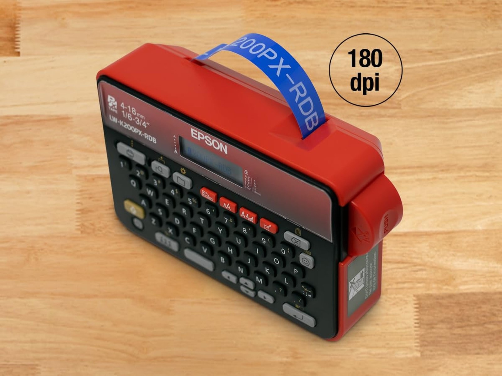 LABELWORKS Epson LW-K200PX-RDB Portable QWERTY Keyboard Label Maker for Home …