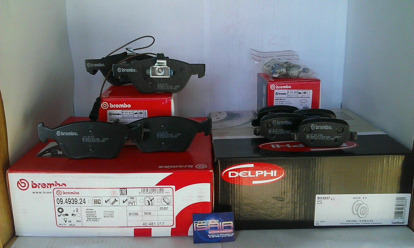 SUPER KIT BRAKE DISCS AND BRAKE SHOES FRONT AND POST FOR ALFA ROMEO 156 1.9 JTDM
