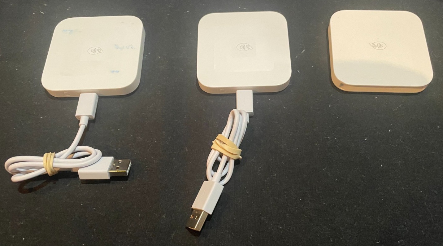 Lot of 3 Square Contactless Chip Reader Bluetooth NFC POS iOS Android