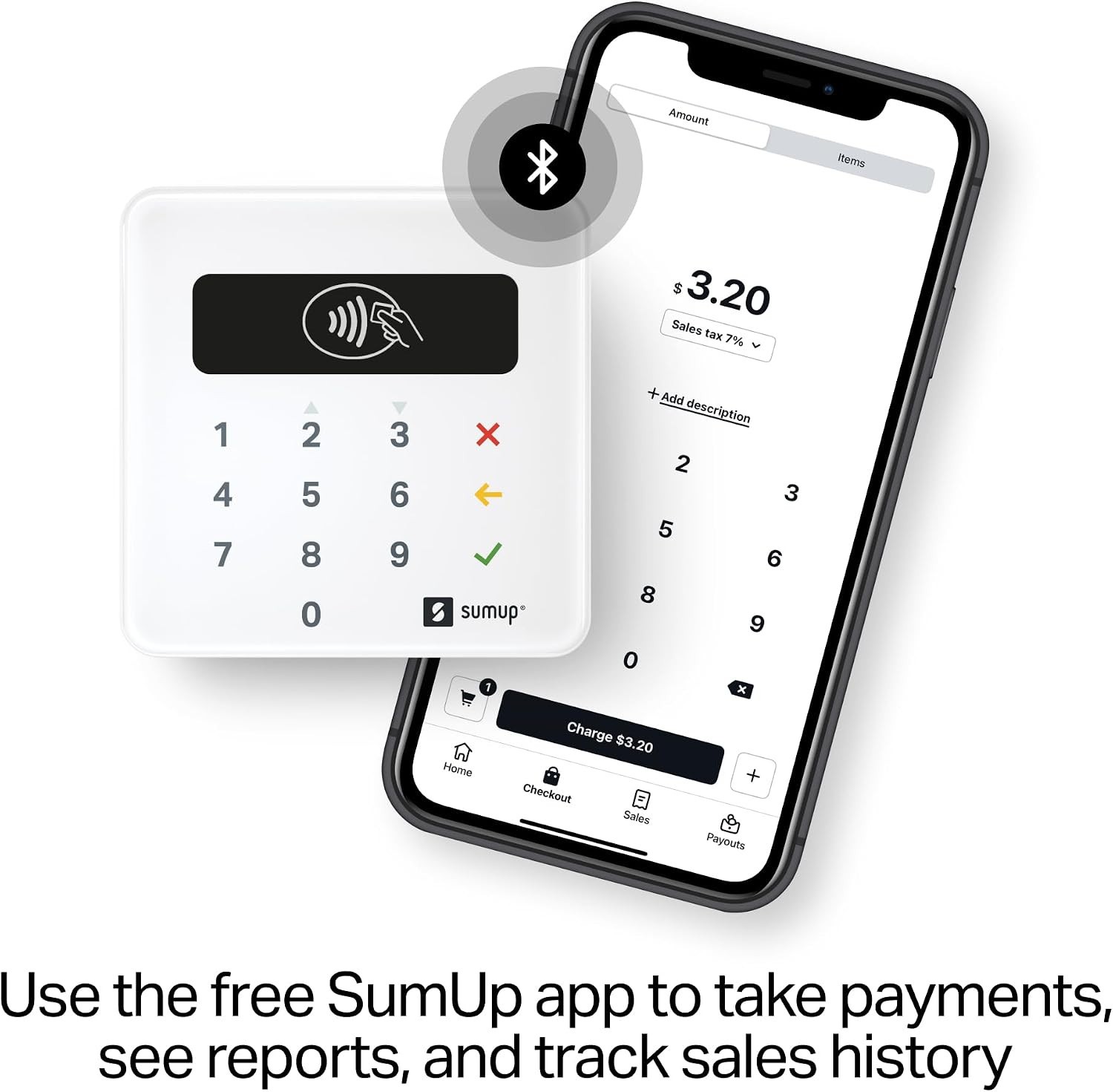 Sumup Plus Card Reader Bluetooth – Nfc Rfid Credit Card Reader For Smartphone