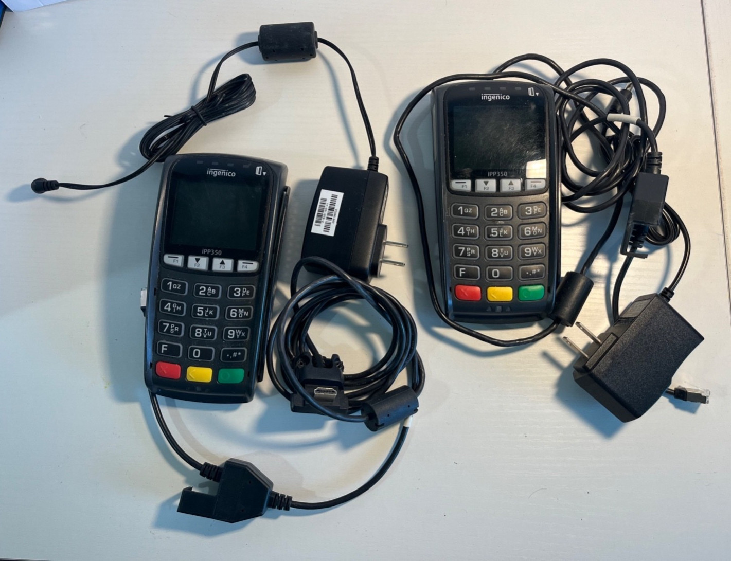 2 Ingenico iPP350 Credit Card Readers w/Ethernet Cables & Power Supplies
