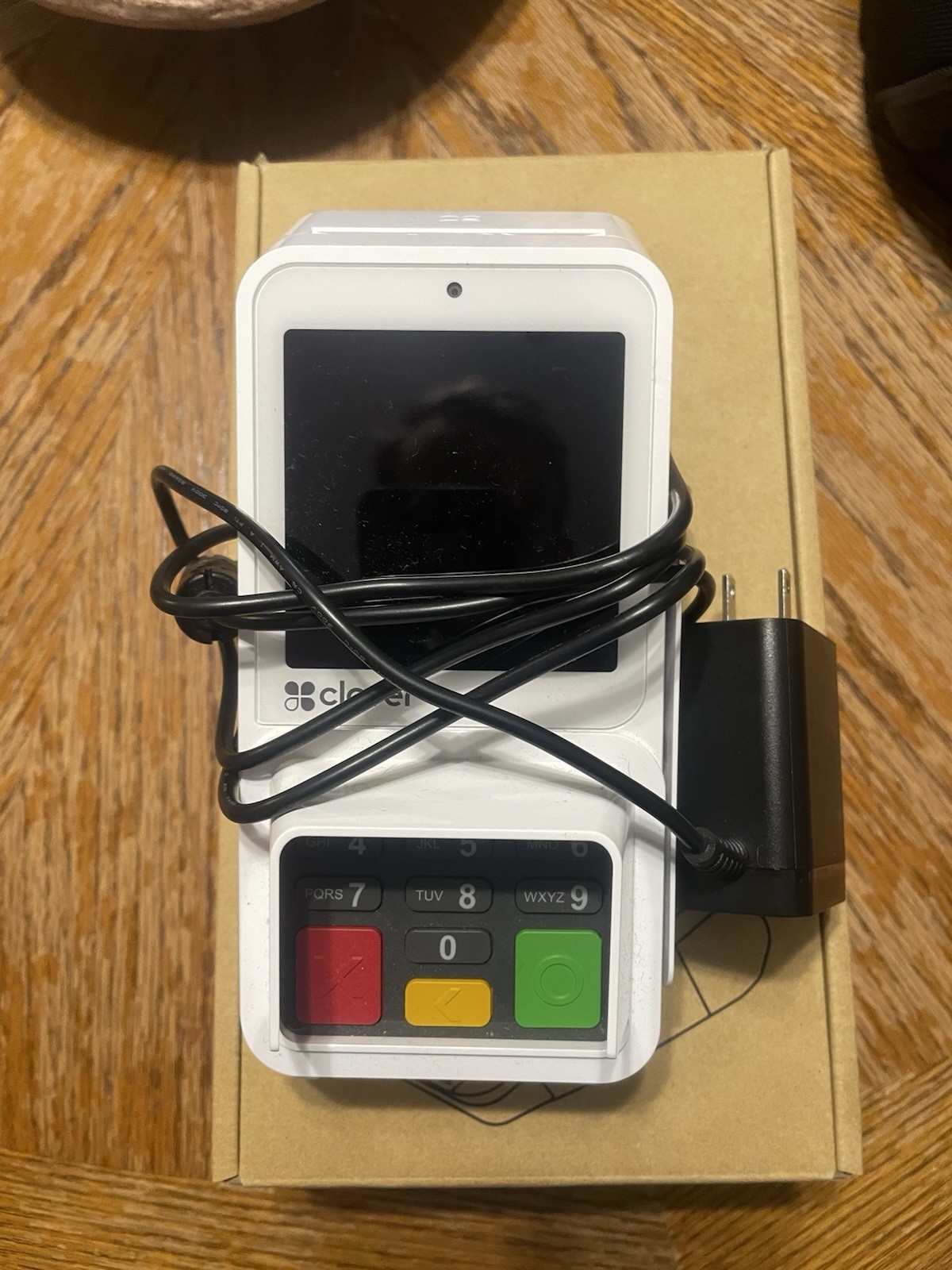Clover compact Wired POS Credit Card Terminal-used w/ cardpointe- tested works