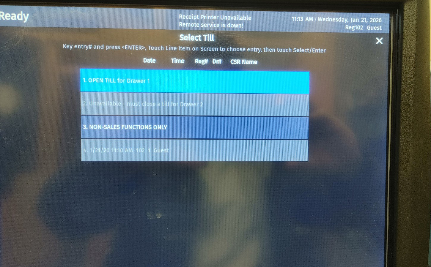 Verifone Topaz II XL M050-02-410-NAA Touchscreen Sales Register