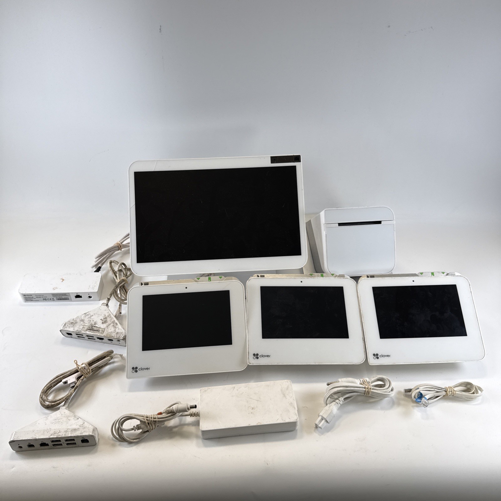 Clover Station Pro Display S503 Terminal C503 Printer P500 & Two Clover Mini