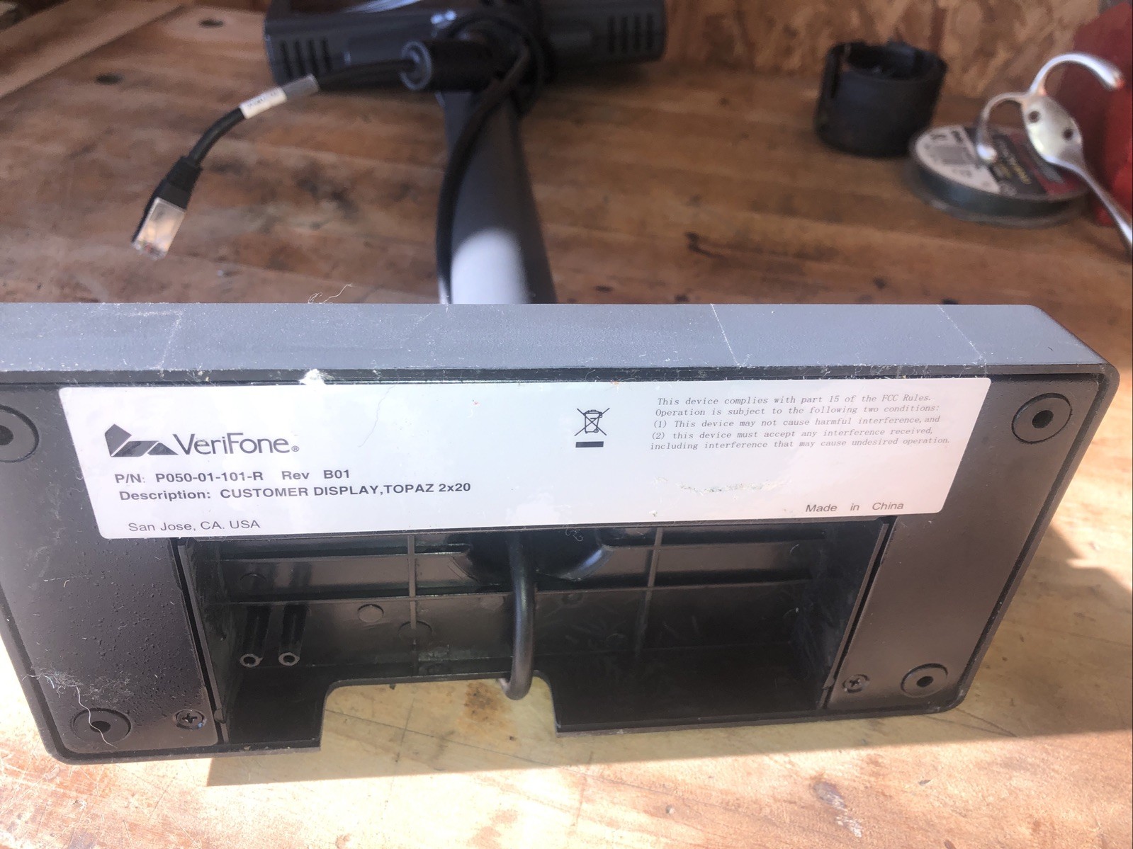 verifone topaz 2×20 Customer Display