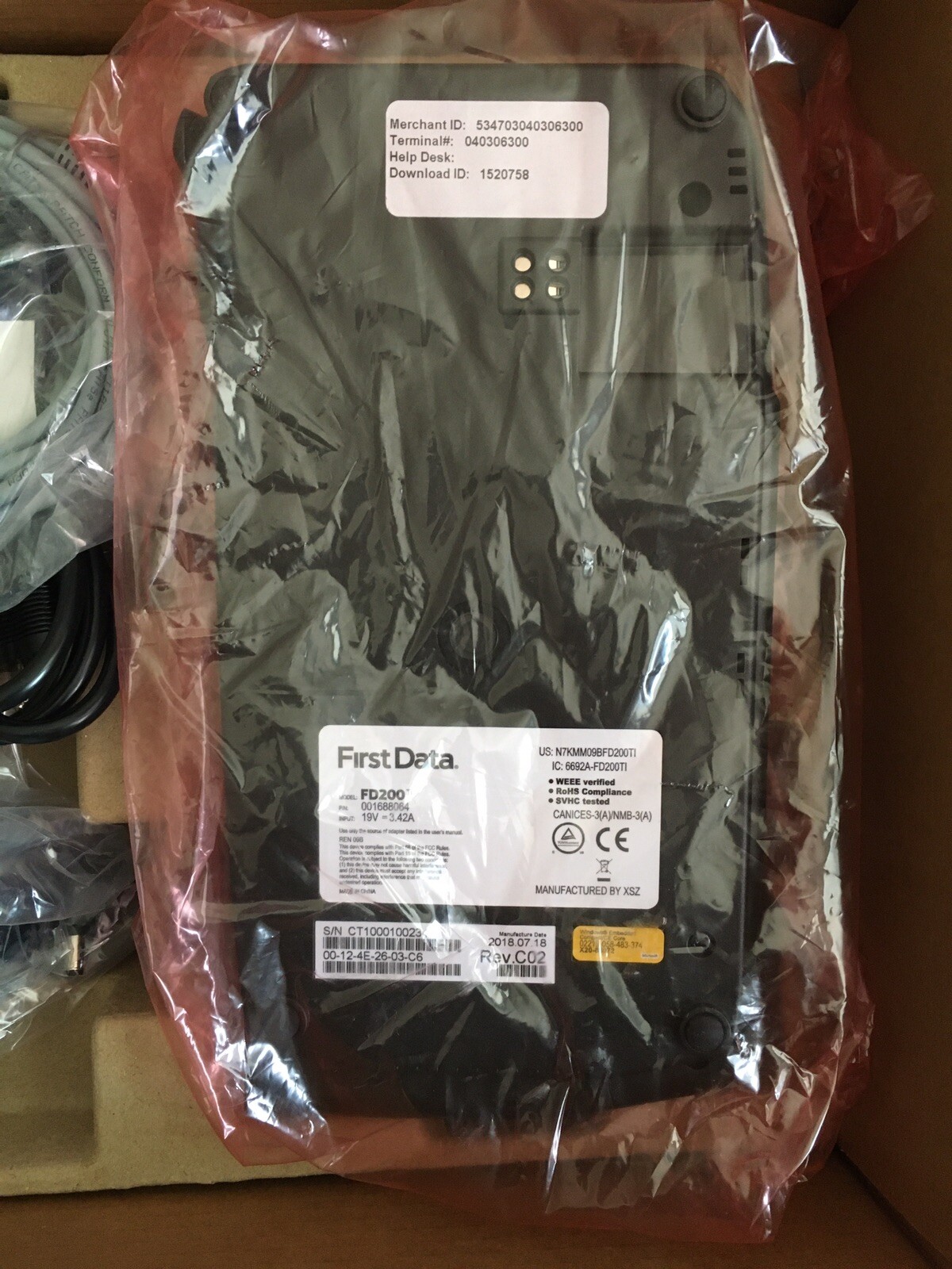 First Data FD200 Credit Card Terminal