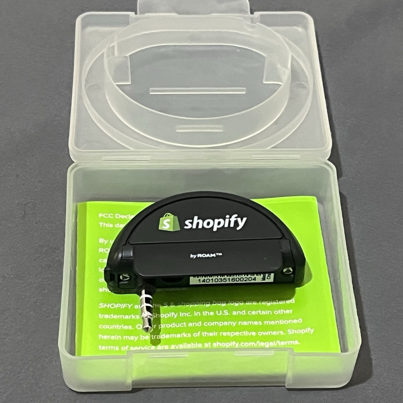 Shopify Mobile Card Reader Apple Android 3.5mm Headphone Jack POS Money Payment