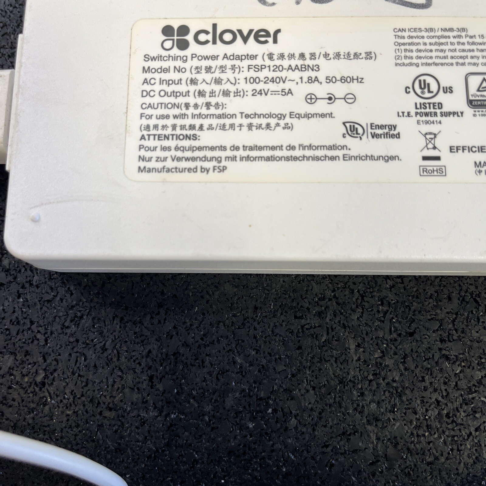 Clover Station C100 POS 1.0 System + P100 Printer + Power Cord WORKING