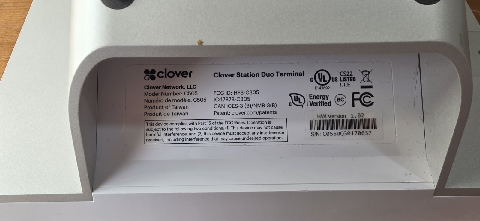 CLOVER STATION duo S505 PRINTER P500, Terminal C505, 2 A920 Pro Handheld LOCKED