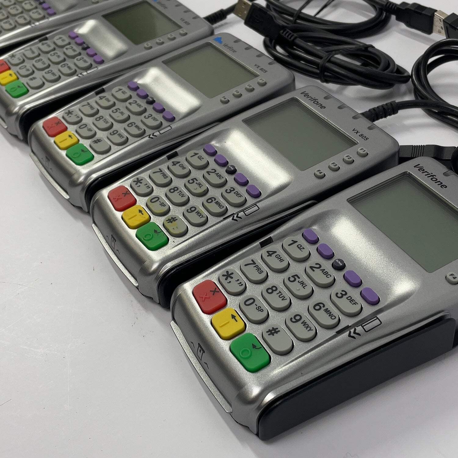 Verifone VX805 CTLS Credit Card Reader Slide & Chip Lot of 5