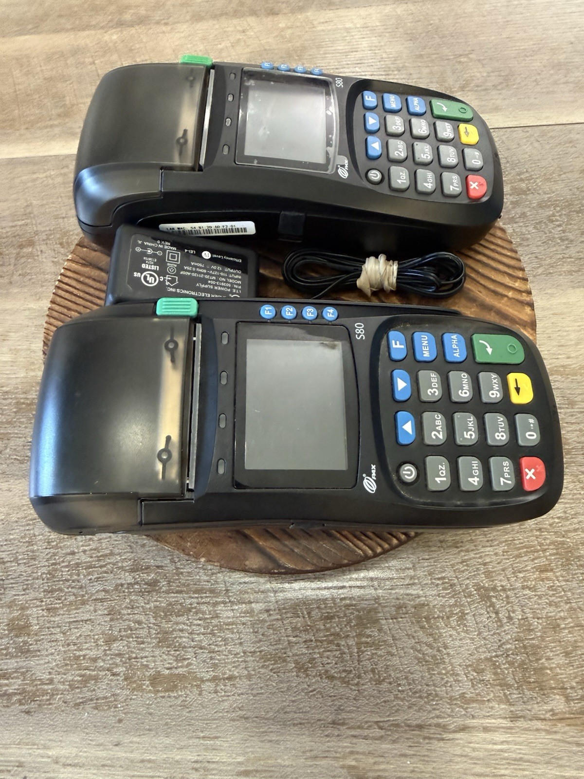 *UNLOCKED* ~ PAX S80 ~ EMV NFC ~ Credit Card Machine ~ Lot Of 2 W/ 1 Power Cord
