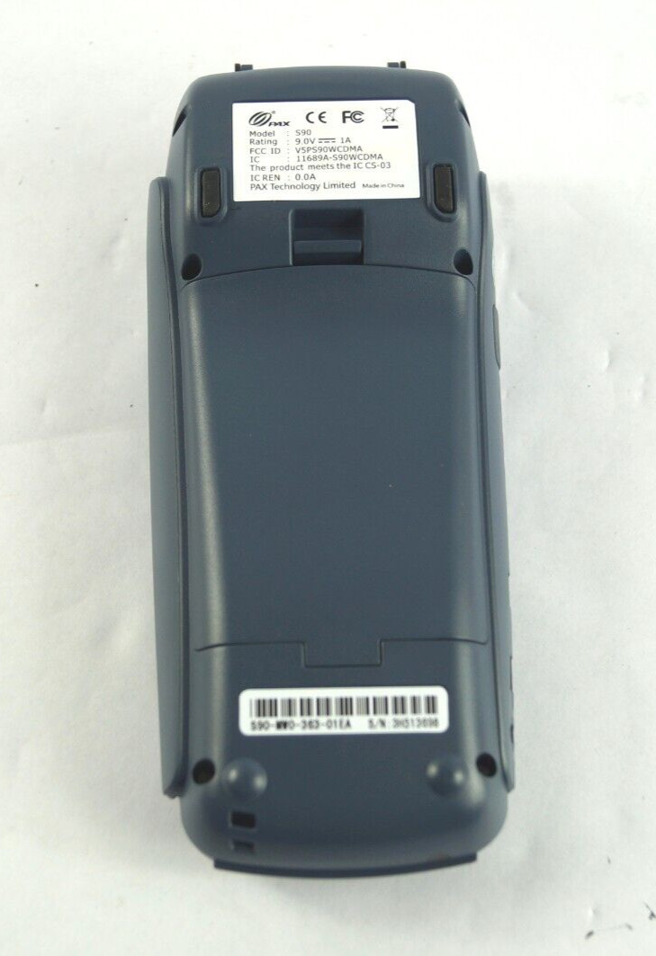 PAX S90 Wireless 3G Credit Card Mobile Terminal No Power Cord WORKING B321