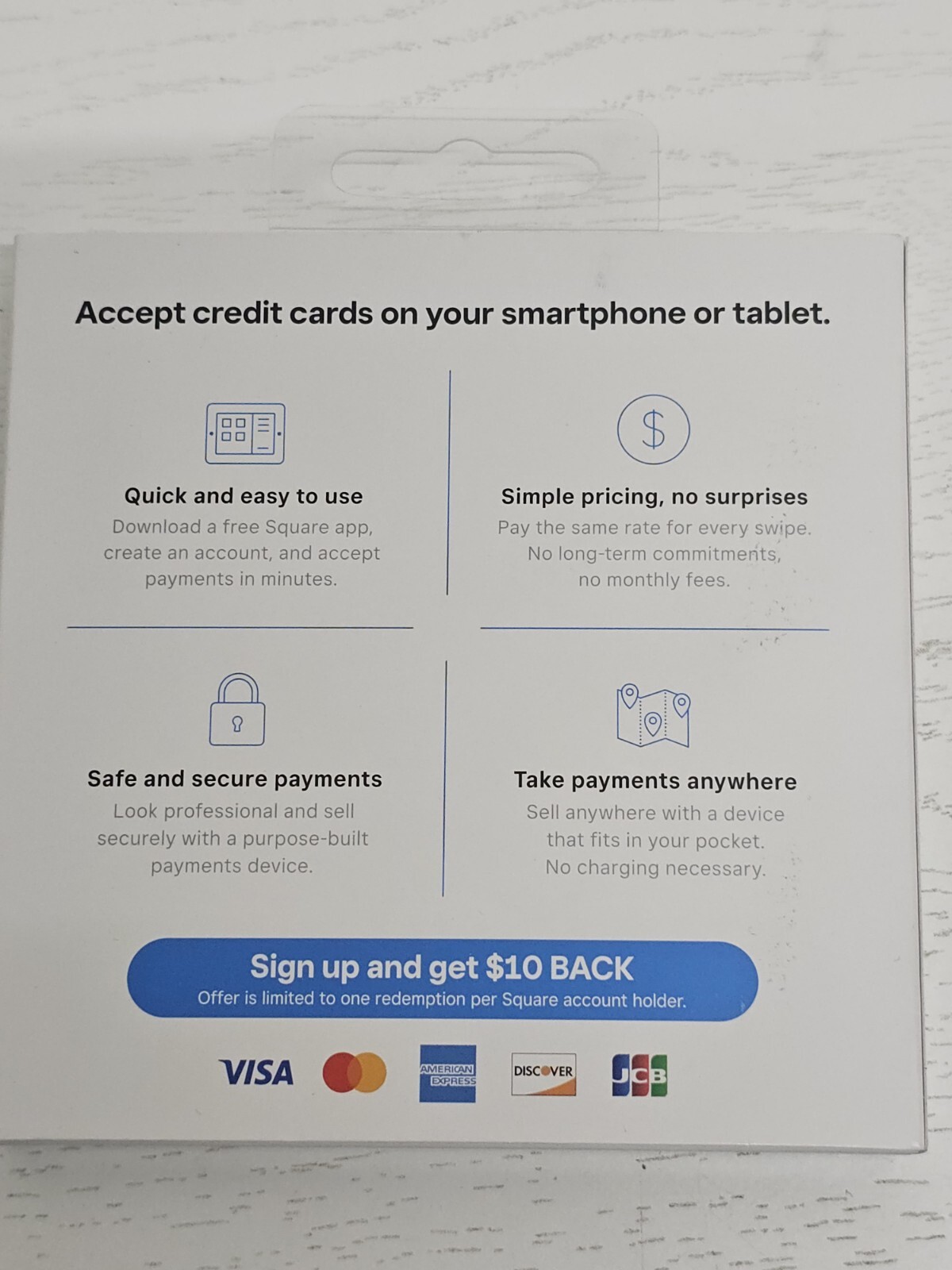 ✨️ Square Credit Card Reader For iPhone/Android 3.5mm Headphone Jack Connector
