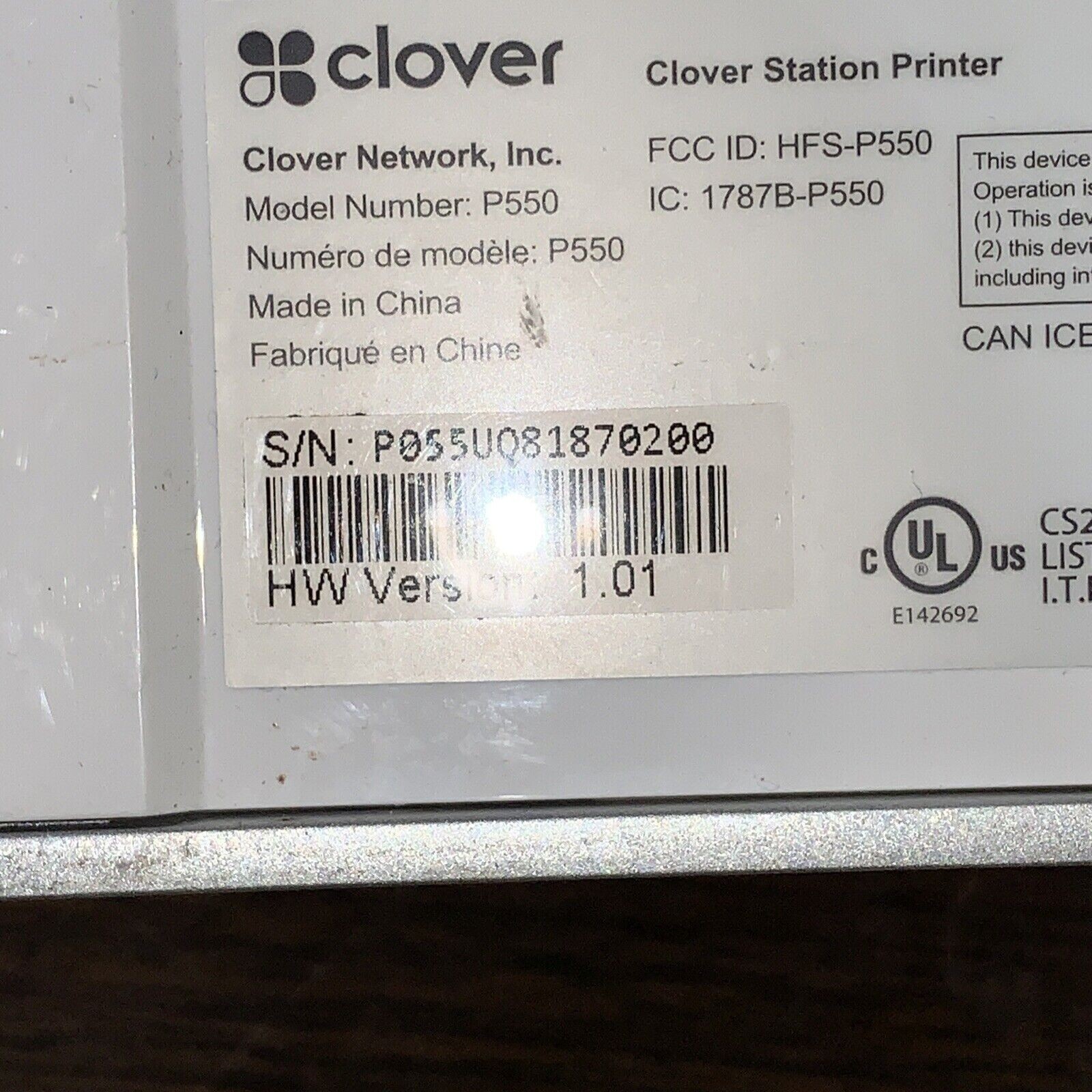 Clover Station P550 PRINTER – THERMAL PRINTER FOR CLOVER SOLO/PRO/2018