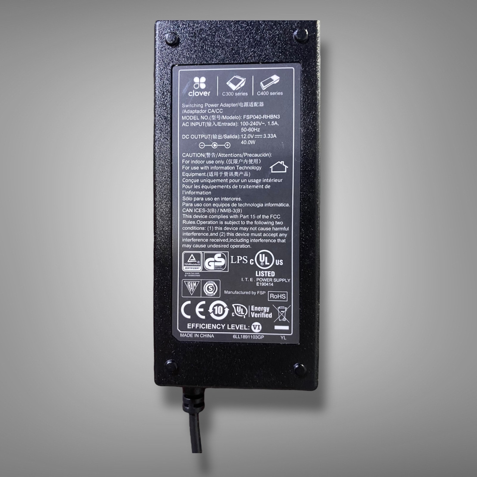 Clover FSP040-RHBN3 Mini Power Supply Cable Adapter