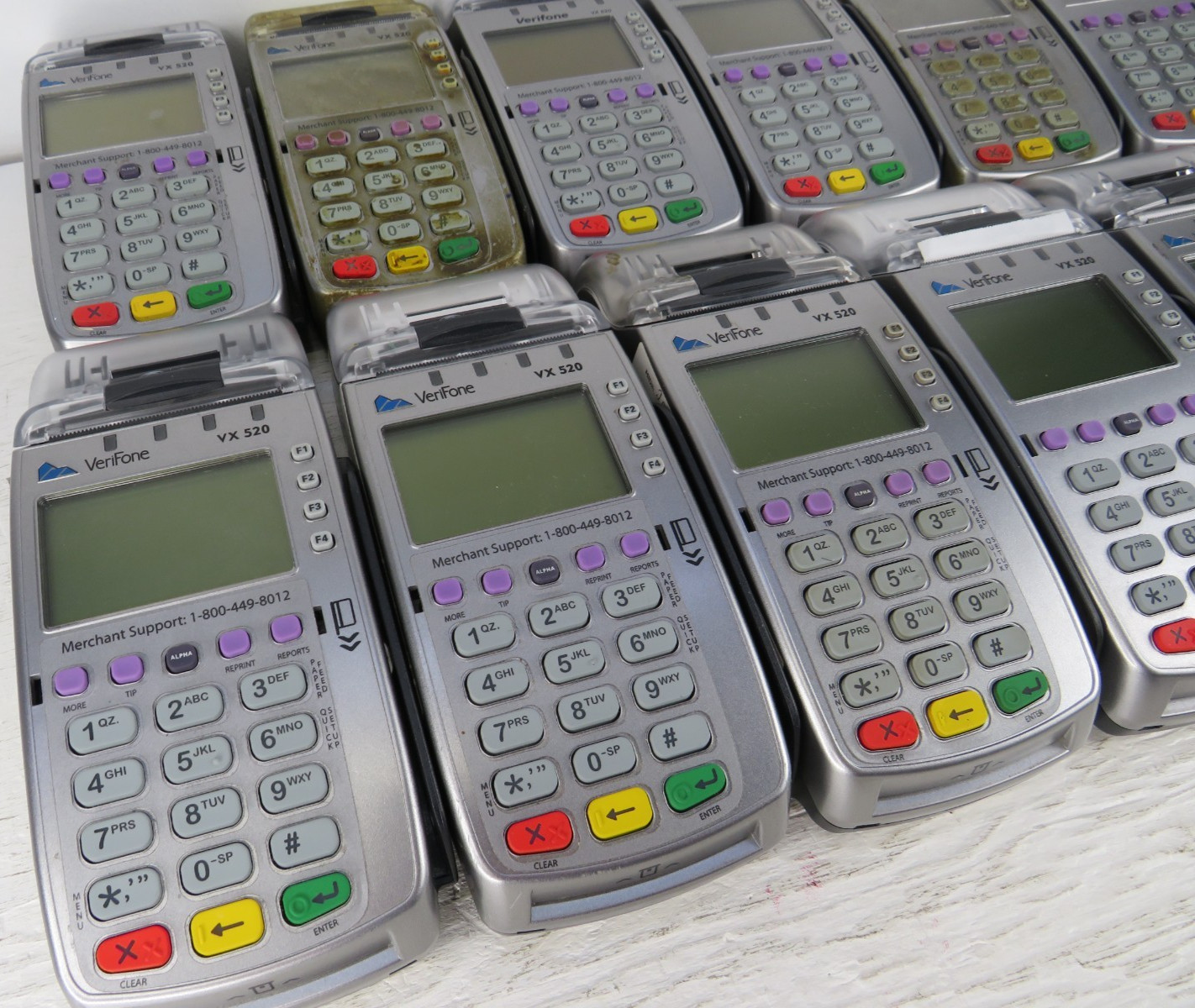 Lot of 14 Verifone VX520 VX 520 Credit Card Machine Terminal Reader POS *Read*