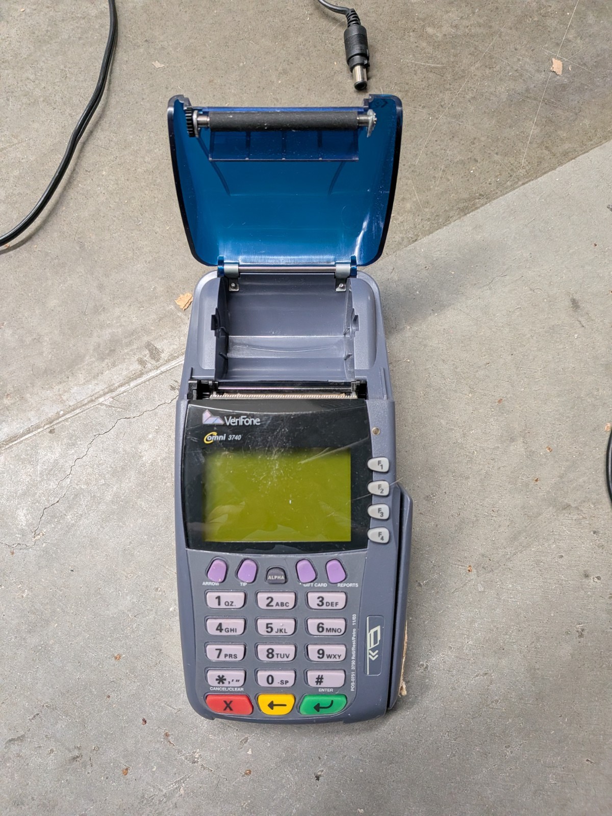 VeriFone OMNI 3740 Credit Card POS Terminal WORKS