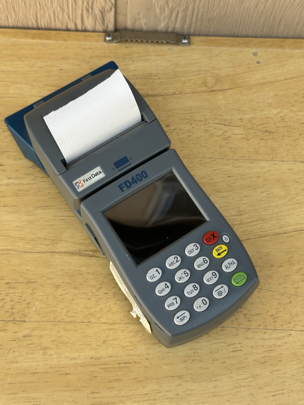 First Data FD 400 Credit Card Remote Point Of Sale POS Hand Held Tested No Cable