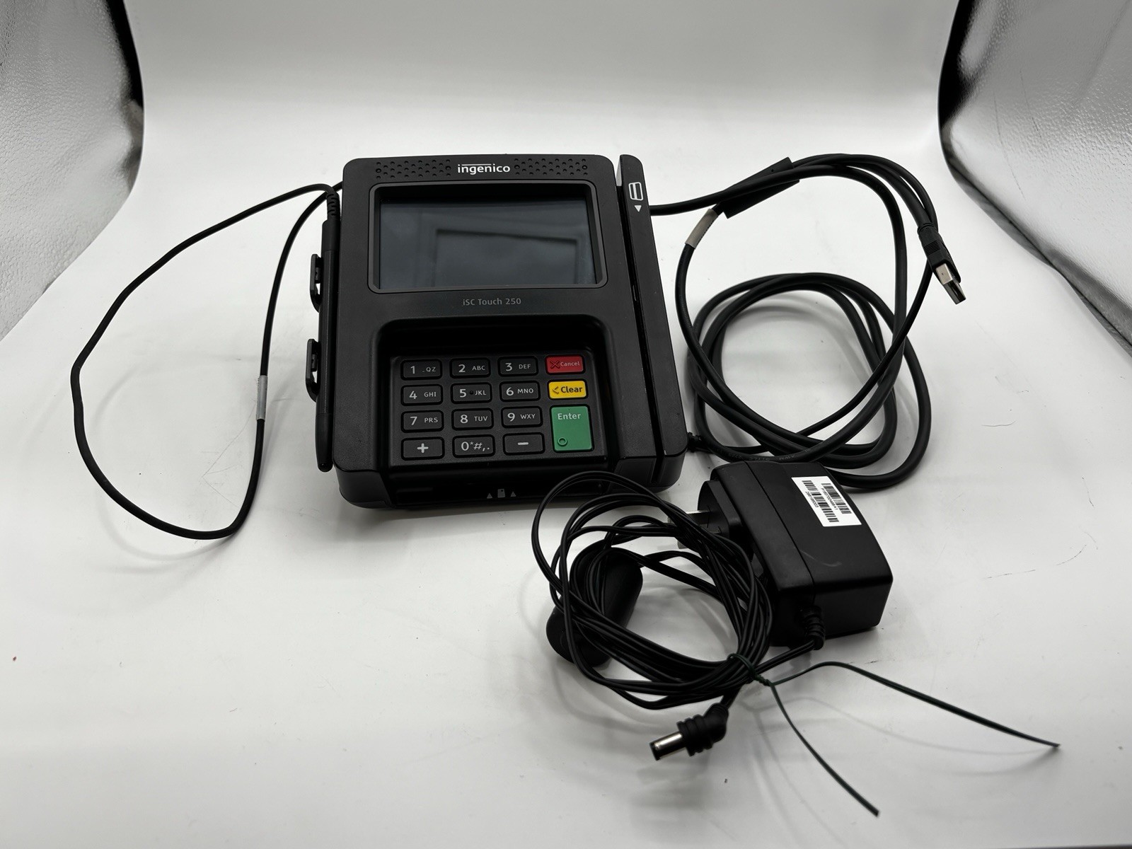 Ingenico ISC TOUCH 250 Credit Card Reader Payment Terminal w/ Power & Stylus